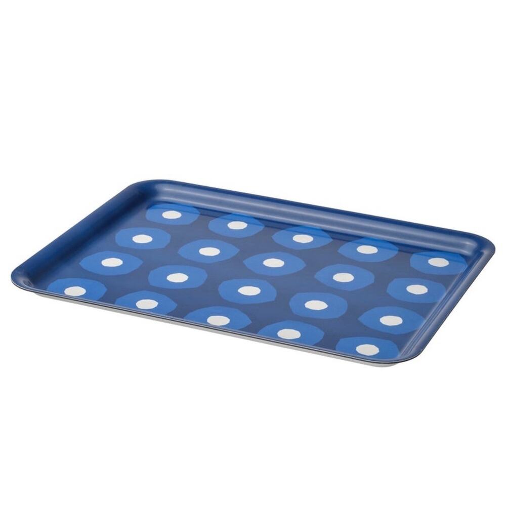 IKEA PILLERSTARR Tray, Patterned/Blue, 11"x15" (805.973.31) NEW